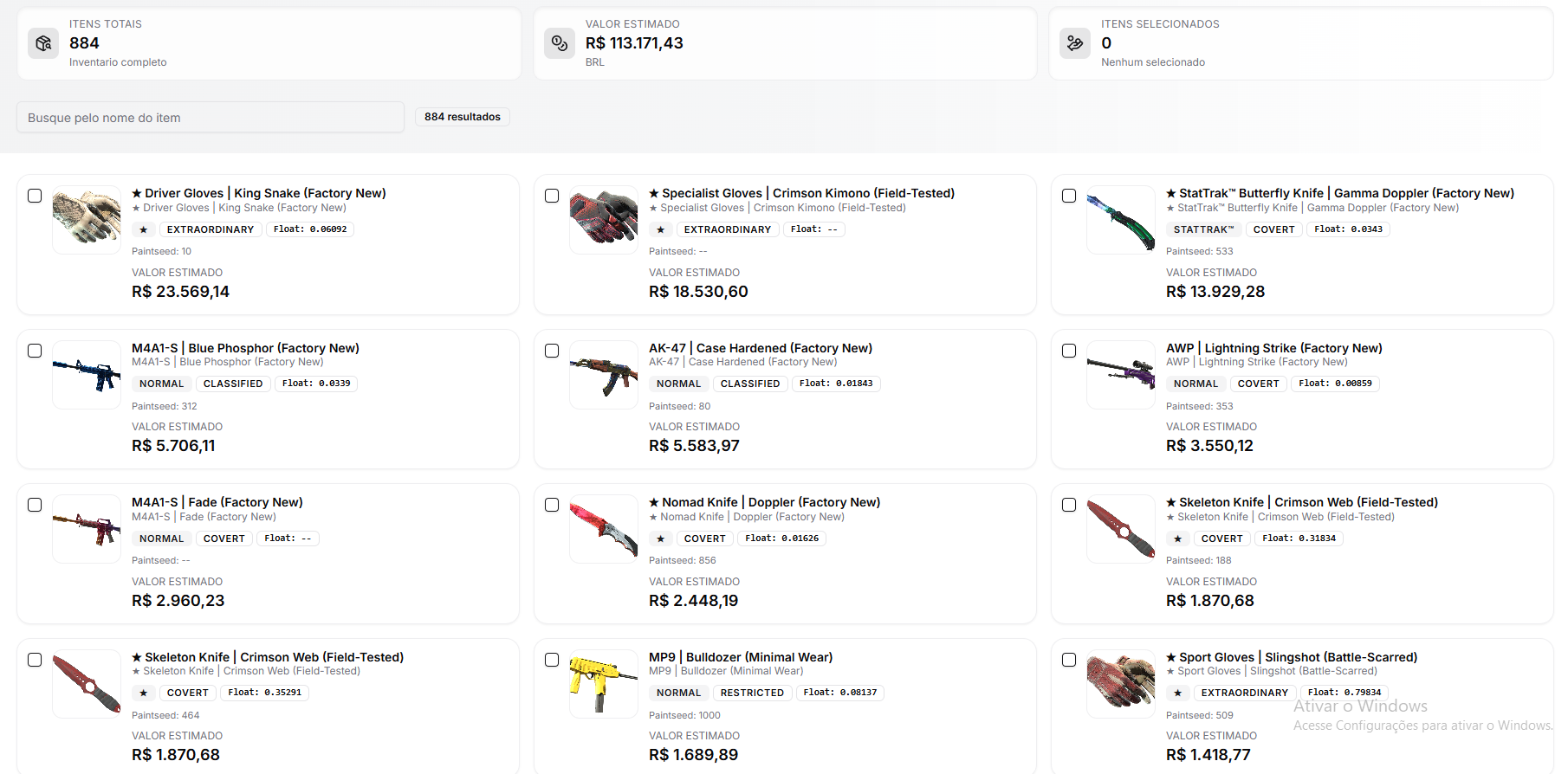 Cotação de Inventários